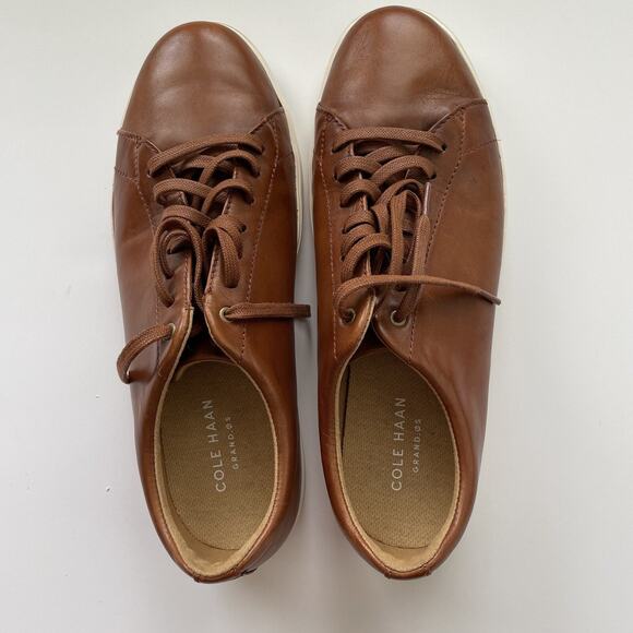 Cole Haan Grand OS Men's Sz 10 Brown Leather Lace Up Shoes Sneaker Casual EUC - Picture 7 of 10